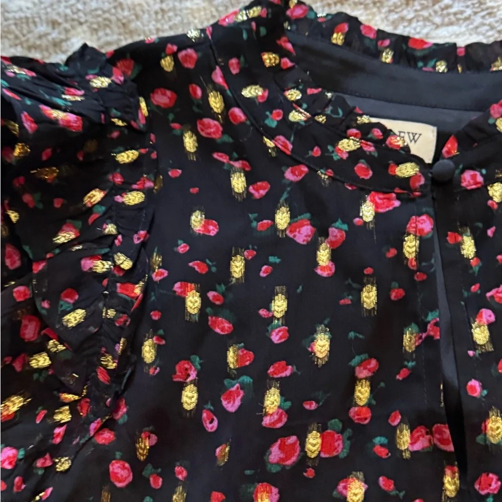 Floral Ruffle Sleeve Kids Dress